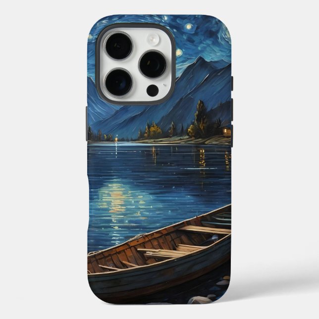 "Starlit Drift: Fishing Under the Cosmos Case-Mate iPhone Case (Back)