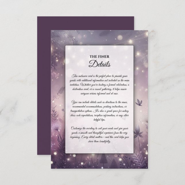 Starlit Enchantment in Bloom Enclosure Card (Front/Back)