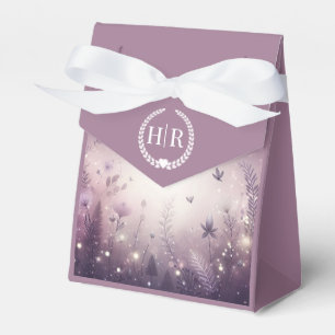 Starlit Enchantment in Bloom Wedding Favor Boxes