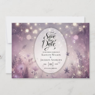 Starlit Enchantment in Bloom Wedding Save The Date