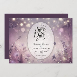 Starlit Enchantment in Bloom Wedding Save The Date