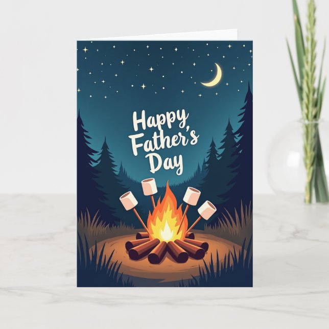 Starlit Fathers Day Campfire Card (Front)