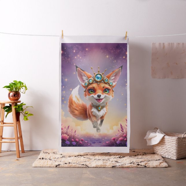 Starlit Fox of the Moonlit Meadows. Fabric (In Situ)