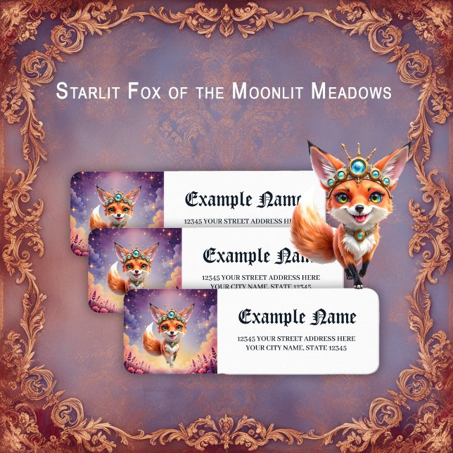 Starlit Fox of the Moonlit Meadows.  Label (Creator Uploaded)