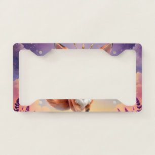 Starlit Fox of the Moonlit Meadows. License Plate Frame
