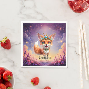 Starlit Fox of the Moonlit Meadows. Napkins