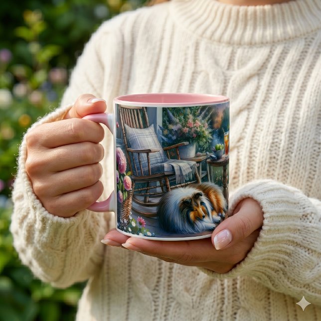 Starlit Garden Porch Sheltie Dream Mug (Starlit Garden Porch Sheltie Dream Mug)