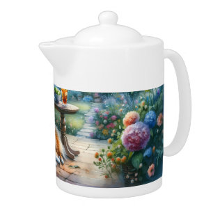 Starlit Garden Porch Sheltie Dream Teapot