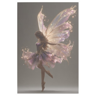 Starlit Gold and Pink Fairy in Flight Gallery Wrap
