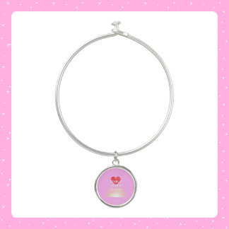 Starlit Hearts Fashion Red Heart Shine Bangle Bracelet