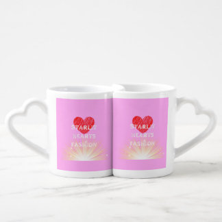 Starlit Hearts Fashion Red Heart Shine Coffee Mug Set