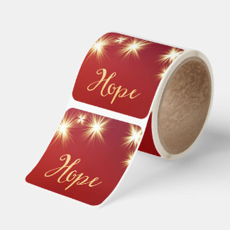 Starlit Hope Squares Roll of Square Sticker
