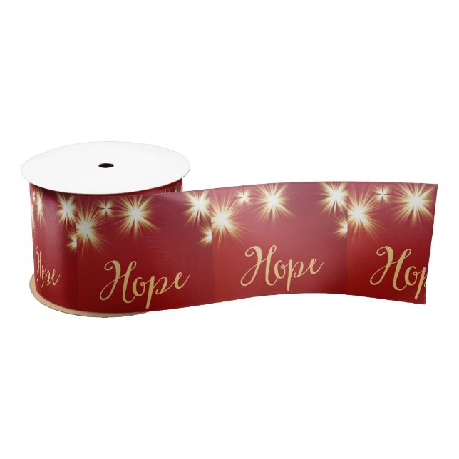 Starlit Hope Squares Satin Ribbon (Spool)