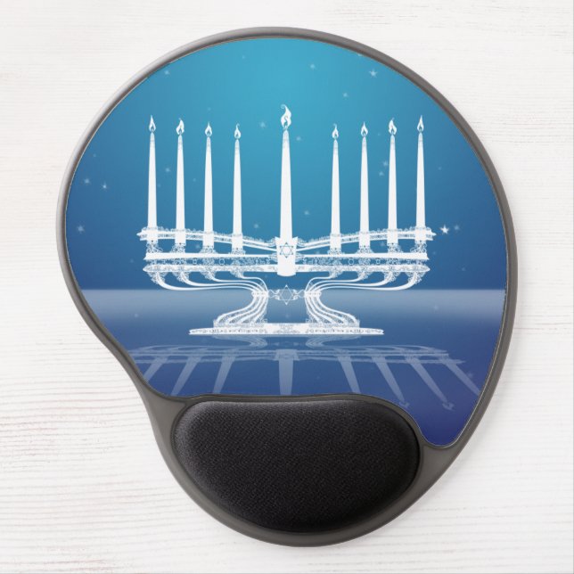 Starlit Menorah II Gel Mouse Pad (Front)