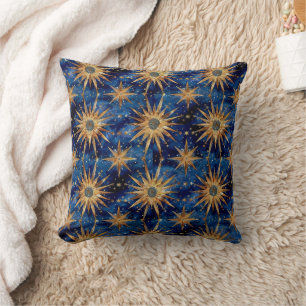 Starlit Night Celestial Elegance Throw Pillow