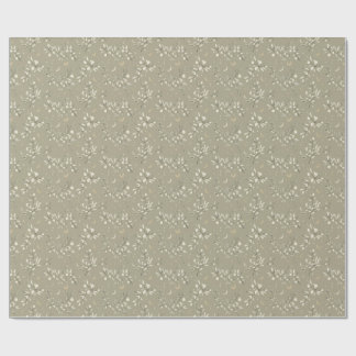 Starlit Olive Grove — Sage Green Botanical Wrapping Paper