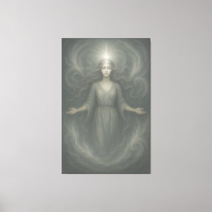 Starlit Revelation Goddess – Celestial Awakening L Canvas Print