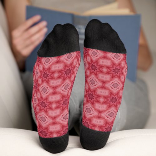 Starlit Romance Pink Star Elegance Socks