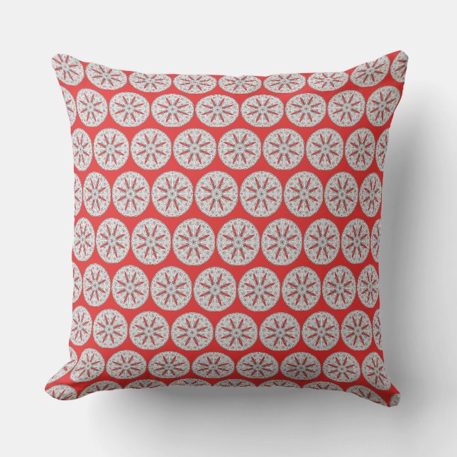 Starlit Snowfall Throw Pillow (Front)