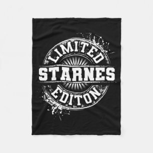 Starnes Funny Surname Family Tree Birthday Gift Fleece Blanket