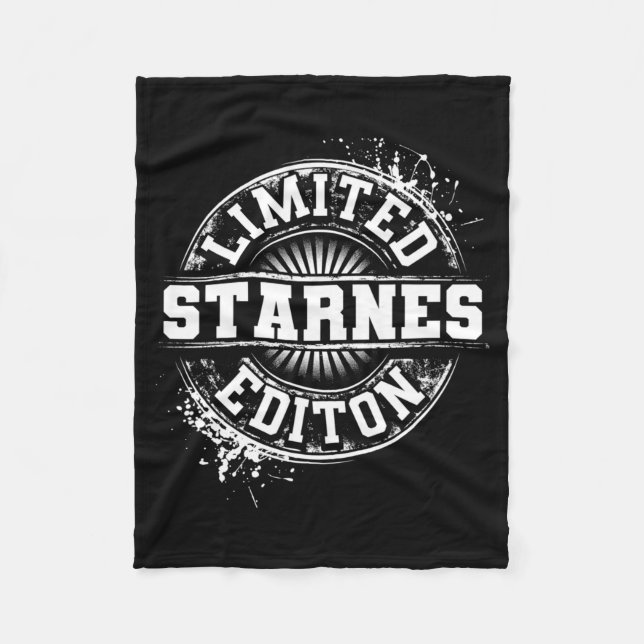 Starnes Funny Surname Family Tree Birthday Gift  Fleece Blanket (Front)