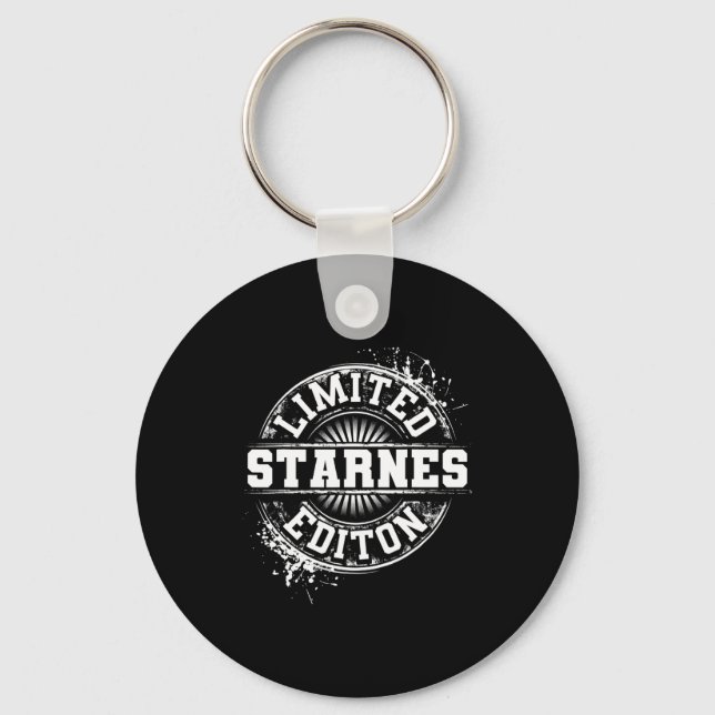 Starnes Funny Surname Family Tree Birthday Gift  Keychain (Front)