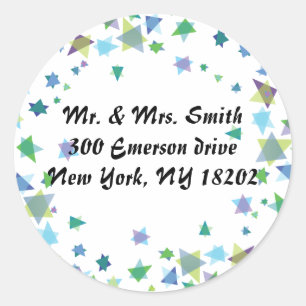 Starof David Jewish REPLY RETURN stickers lables