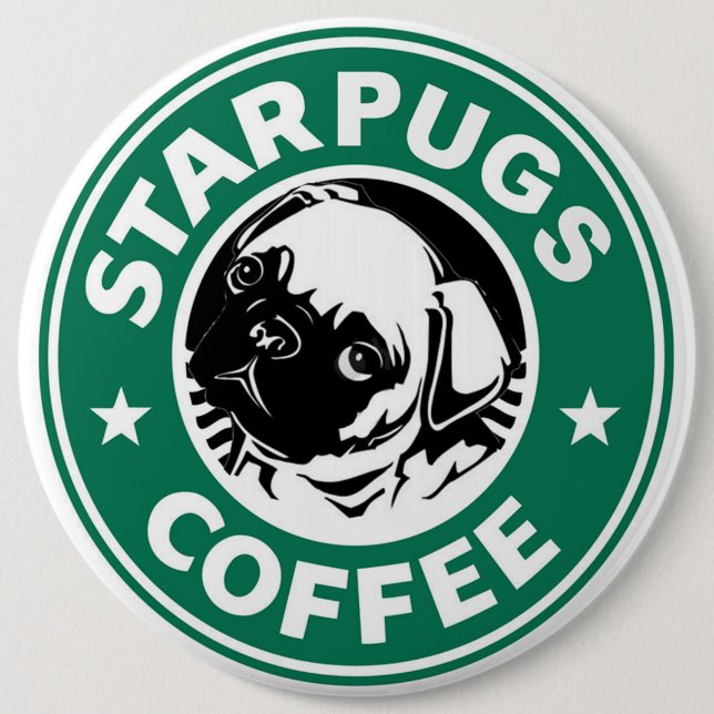 Starpugs Coffee Button (Front)