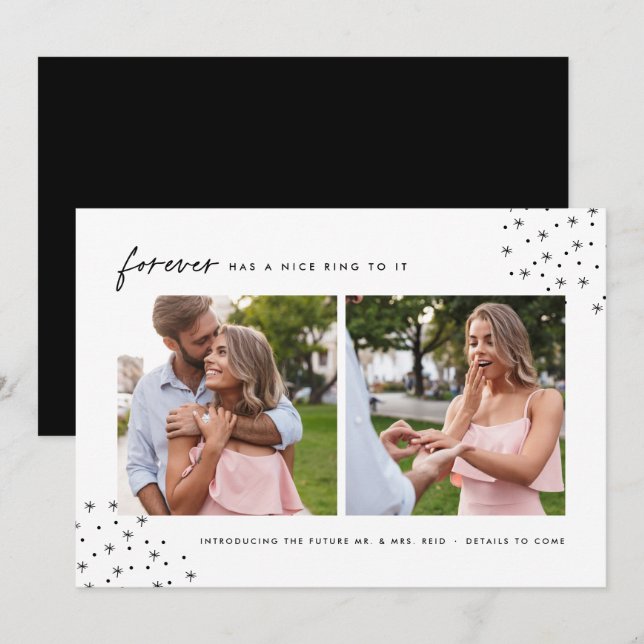 Starred Forever | 2 Photo Engagement Announcement (Front/Back)