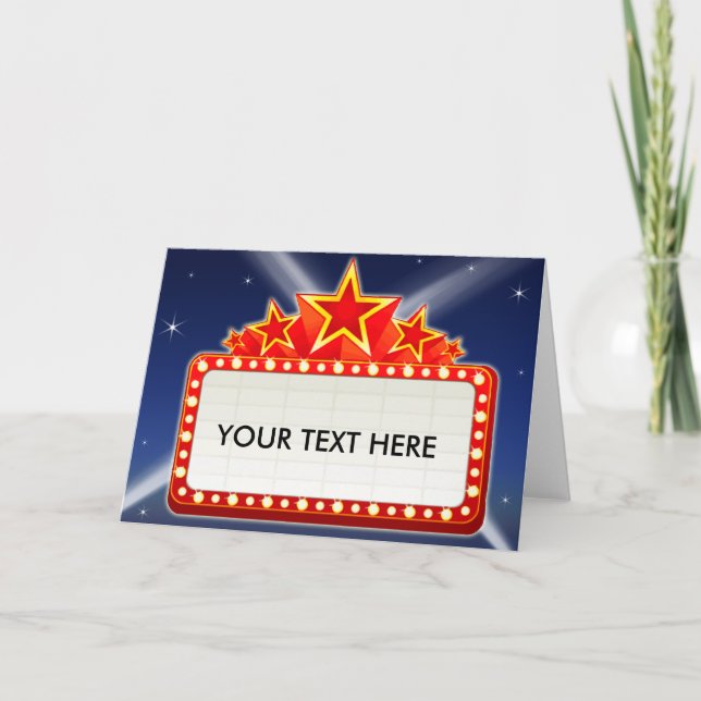 Starred Movie Marquee Customizable Card (Front)