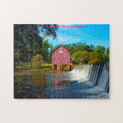 Starrs mill Georgia Christmas Greetings Jigsaw Puzzle