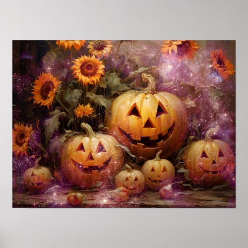 Starry Autumn Poster