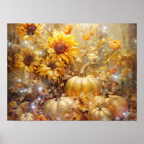 Starry Autumn Poster
