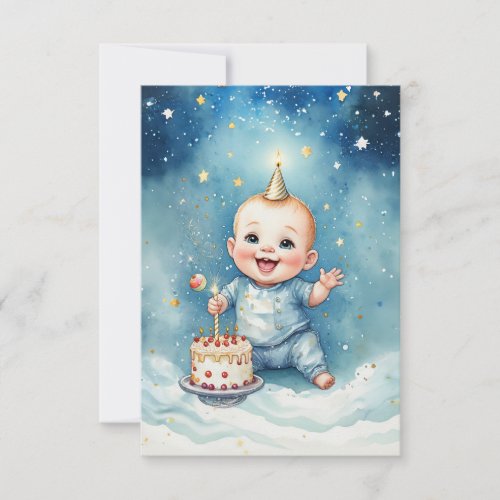 Starry Baby Birthday Bliss Card