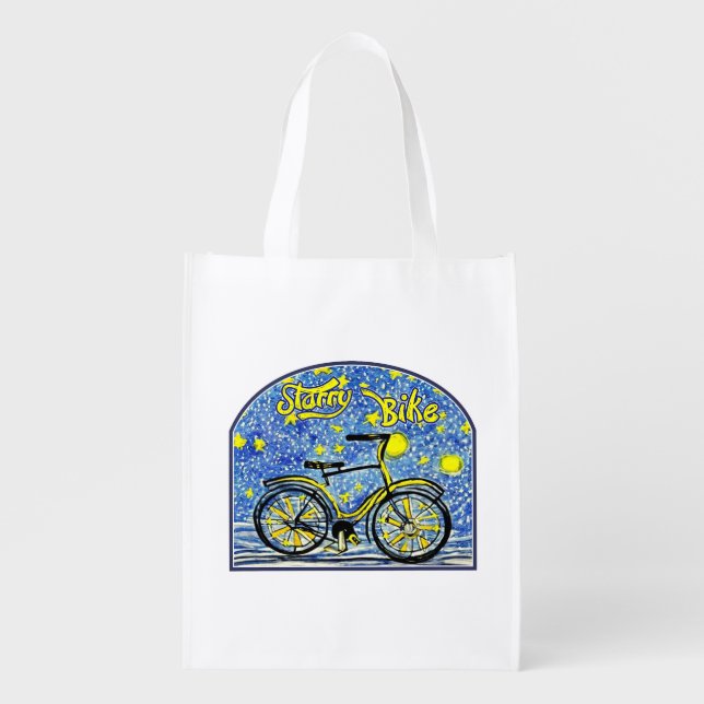 Starry Bike Grocery Bag (Front)