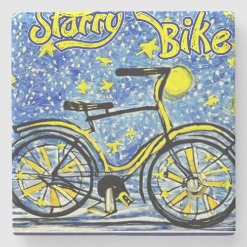 Starry Bike Stone Coaster