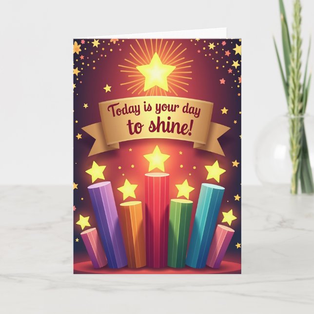 Starry Birthday Shine Card (Front)