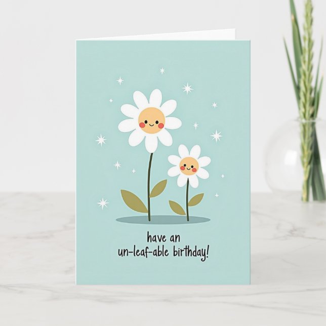 Starry Bloom Birthday Card (Front)