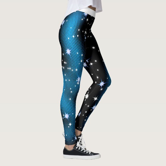 Starry Blue Dot Pattern on (Your Color) Leggings (Right)
