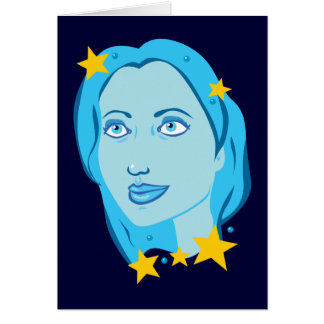 Starry Blue Girl Cards