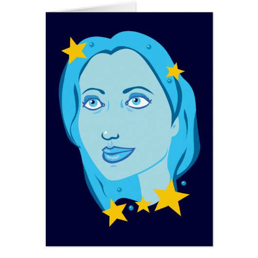 Starry Blue Girl Cards (Front)