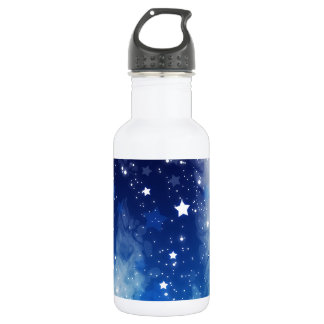 Starry Blue Night Sky Stainless Steel Water Bottle
