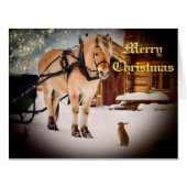 Starry Christmas night at the farm with horse (Front Horizontal)