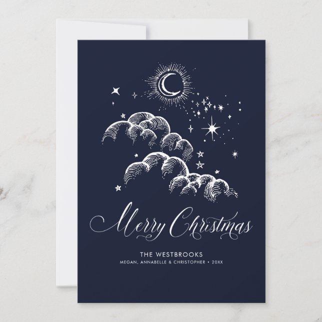 Starry Christmas Night Holiday (Front)