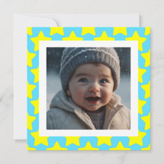 Starry Christmas Photo Card with Baby Personalized