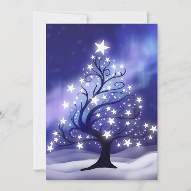 Starry Christmas Tree Card (Front)