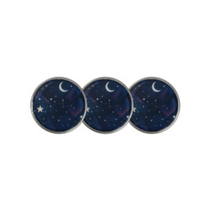 Starry Constellation Sky – Celestial Night Pattern Golf Ball Marker