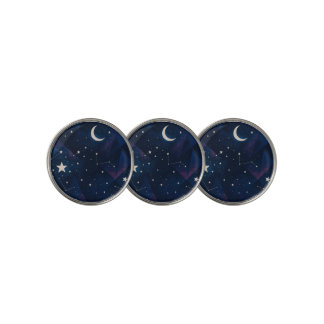 Starry Constellation Sky – Celestial Night Pattern Golf Ball Marker