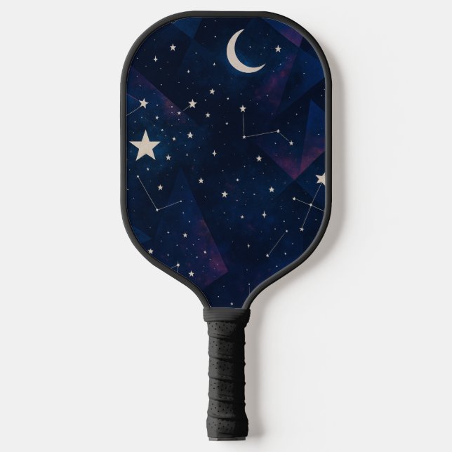 Starry Constellation Sky – Celestial Night Pattern Pickleball Paddle (Front)