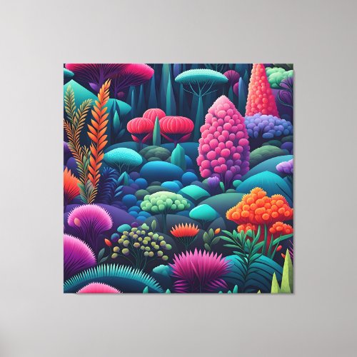 Starry Cosmic Blossom Odyssey Canvas Print